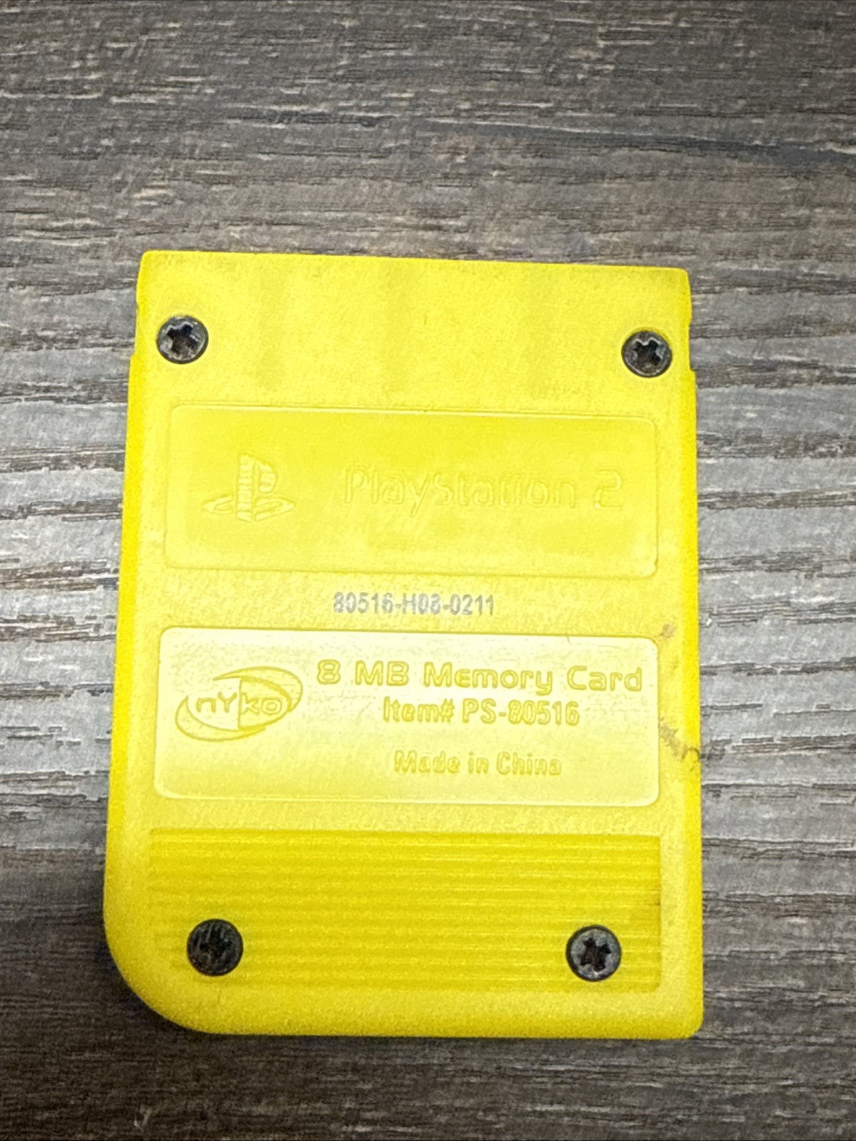 Yellow 8MB Memory Card for Sony Playstation 2 PS2 – Magic Gate Nyko
