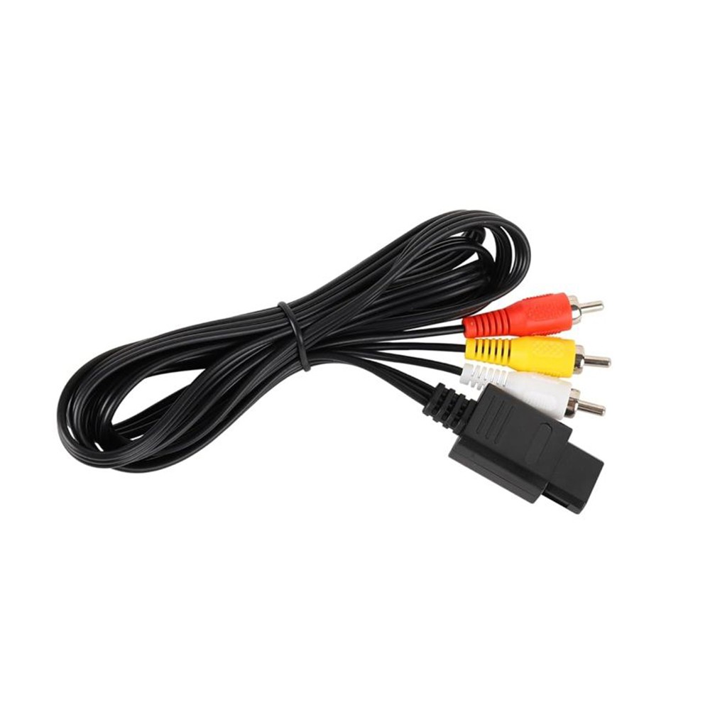 6FT RCA AV Audio Video Cable Compatible with SNES N64 GameCube TV Cord Lead
