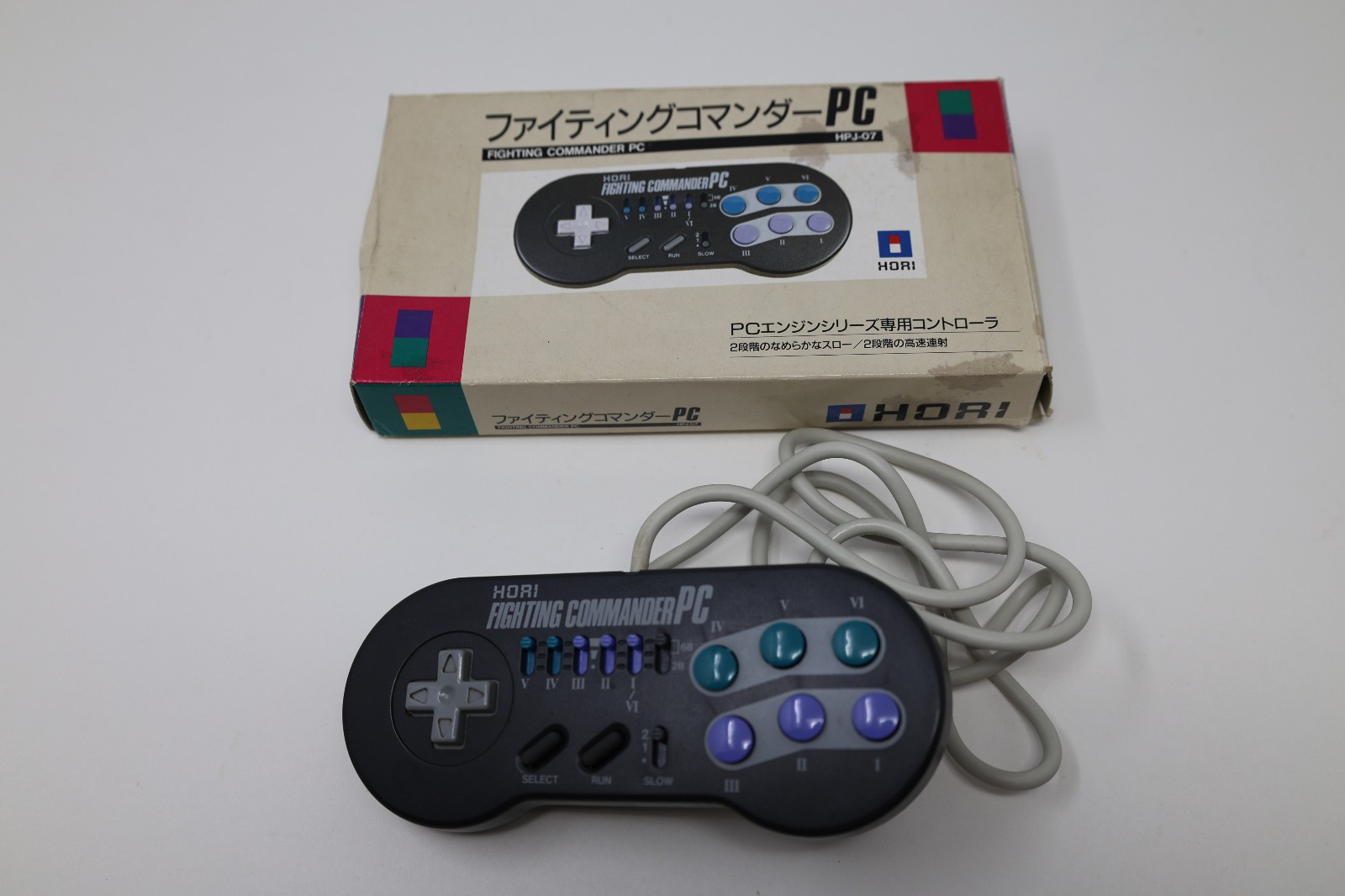 Fighting Commander PC HPJ-07 Controller PC Engine Box Japan *US Seller* *Works*