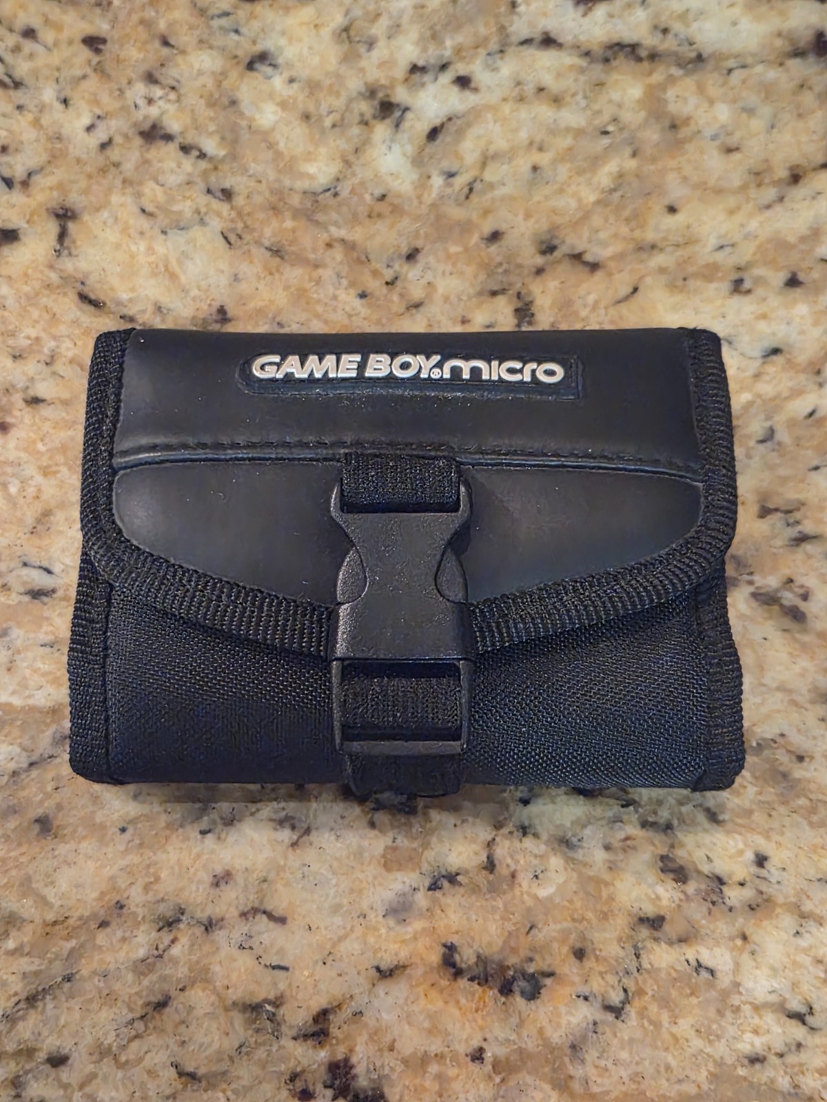 OEM Game Boy Micro Carrying Case Switch-N-Carry Nintendo Black Buckle Vintage