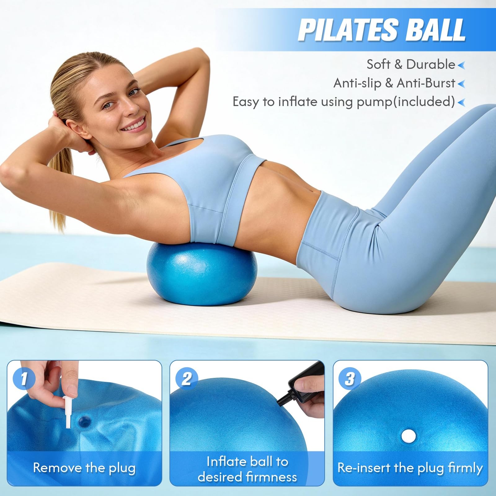 Pilates Equipment, Pilates Kit for Women Home Workouts, at Home Pilates Set w…