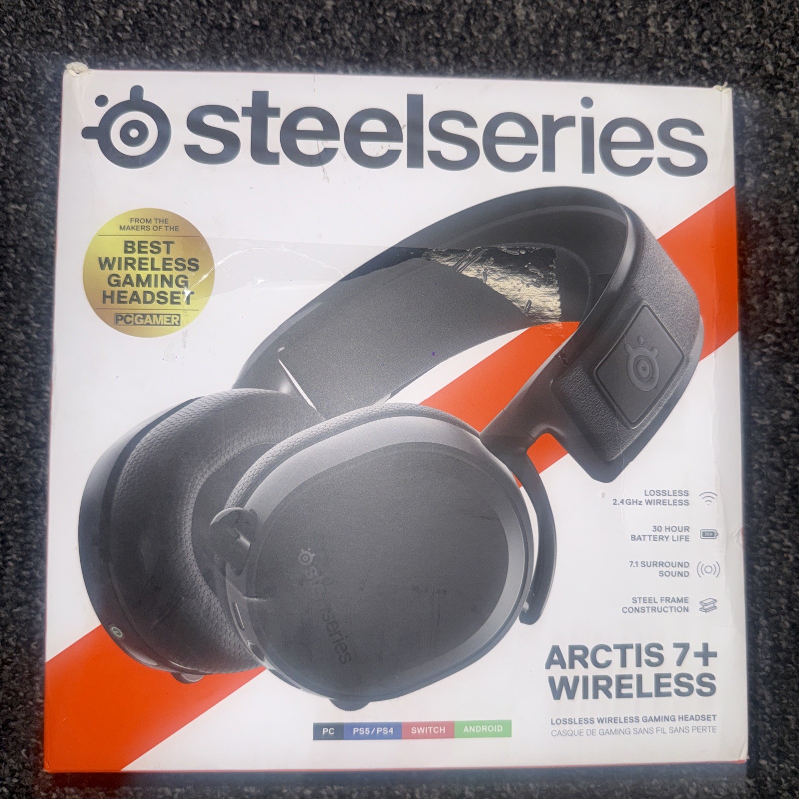 Steel Series Arctis 7+ Wireless Headset for PS5/PS4, PC, Nintendo, & Android