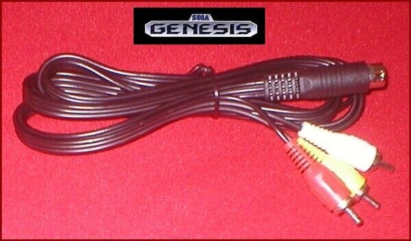 Stereo AV Audio Video Cable Plug TV Connection for Sega Genesis 2 & 3 System