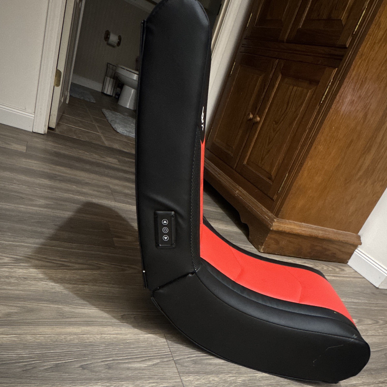 X Rocker Folding Floor Rocker Gaming Chair, Black/Red, Multi-Platform