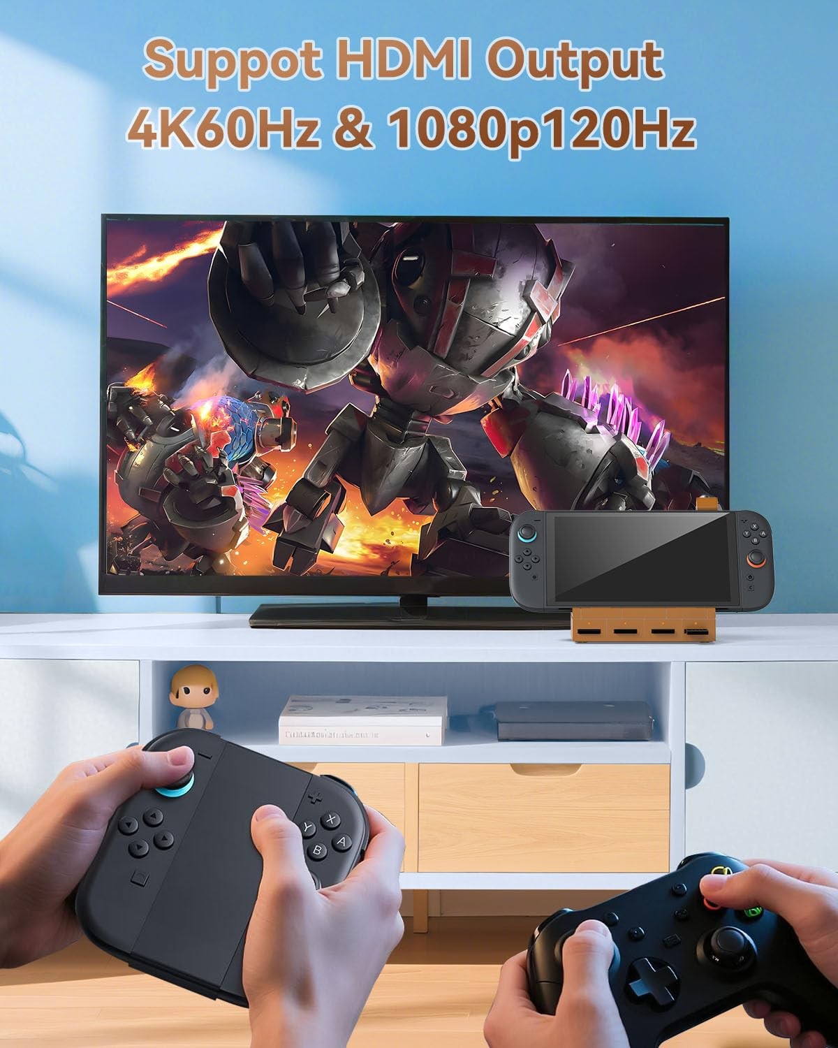 Switch 2 TV Dock with 4K/60Hz HDMI 2.0A Adapter, USB 3.0 Port, Portable Switc…