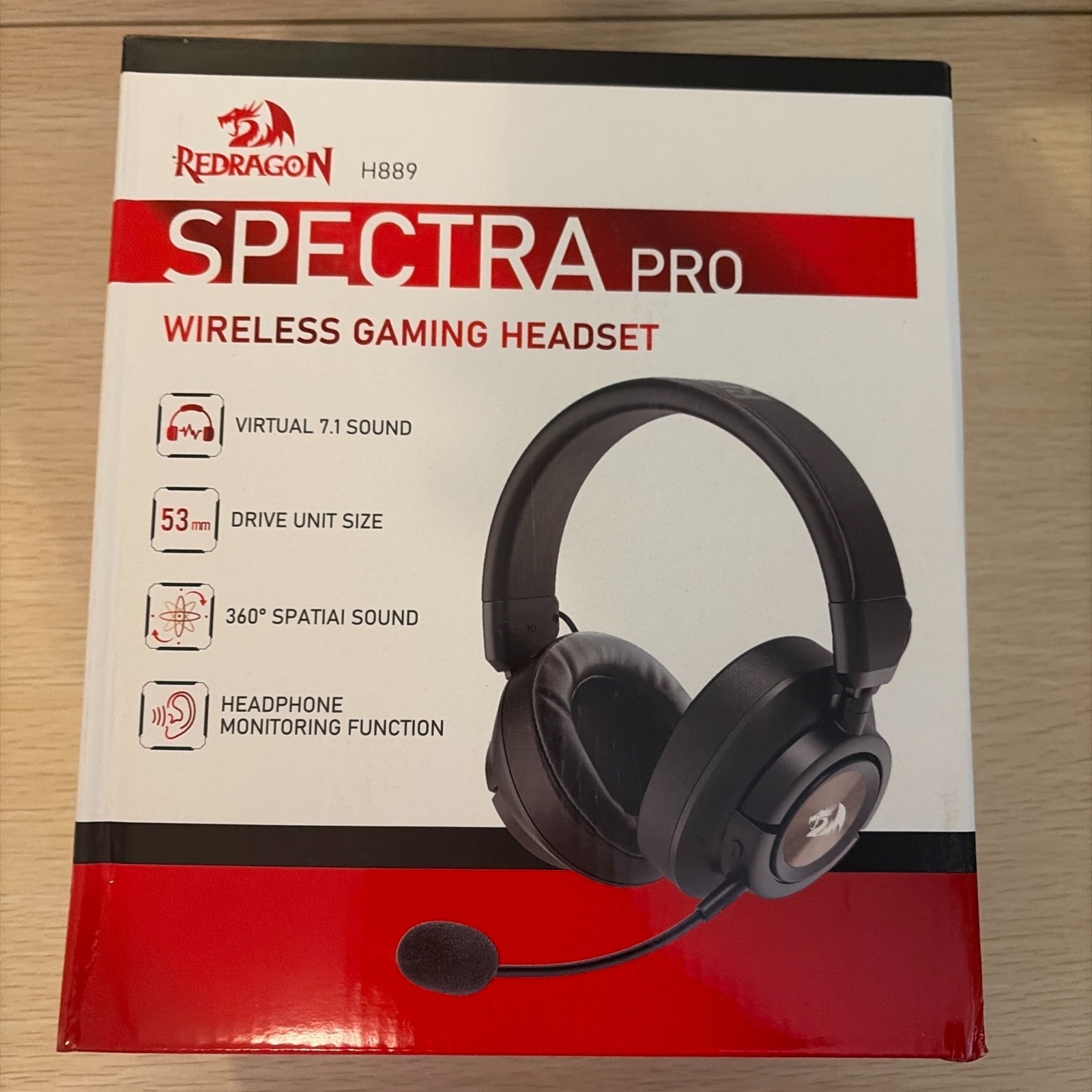 Redragon H889 Black Wireless Gaming Headset