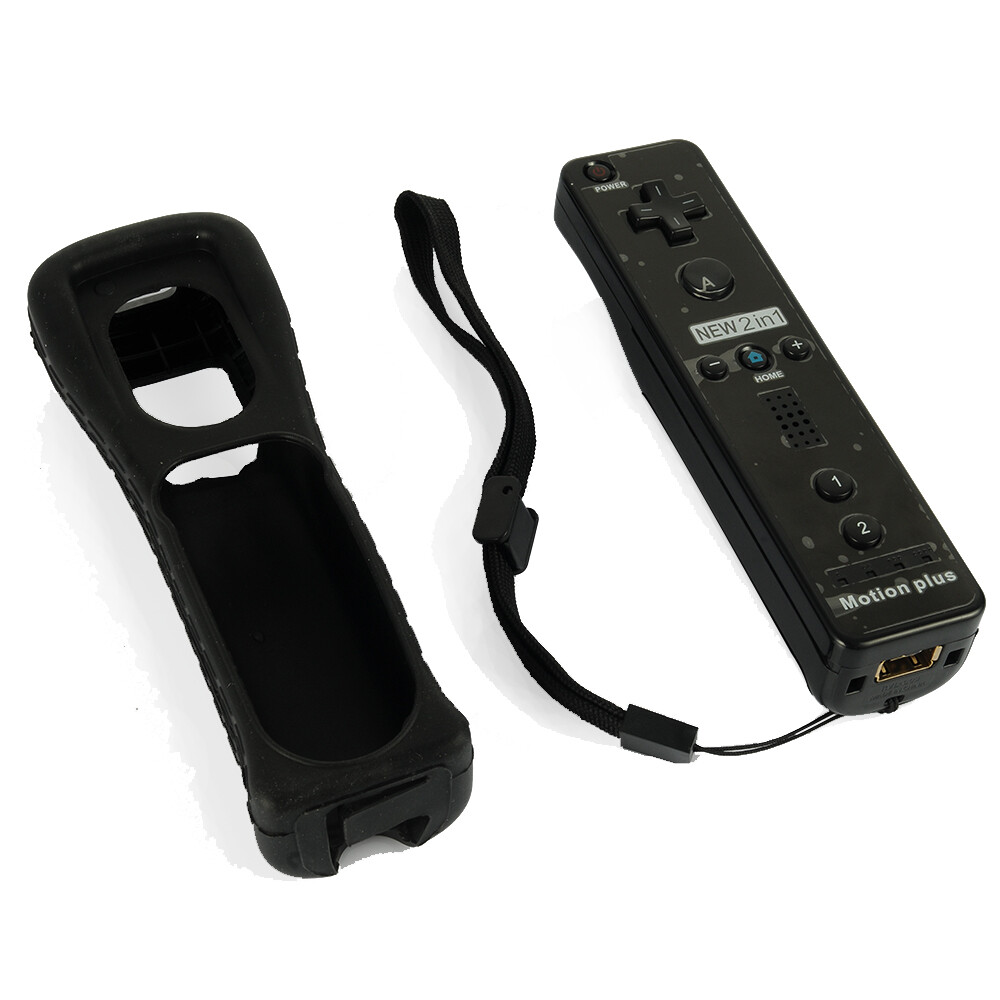 Built in Motion Plus Remote Controller & Nunchuck For Nintendo Wii/Wii U w/ Case