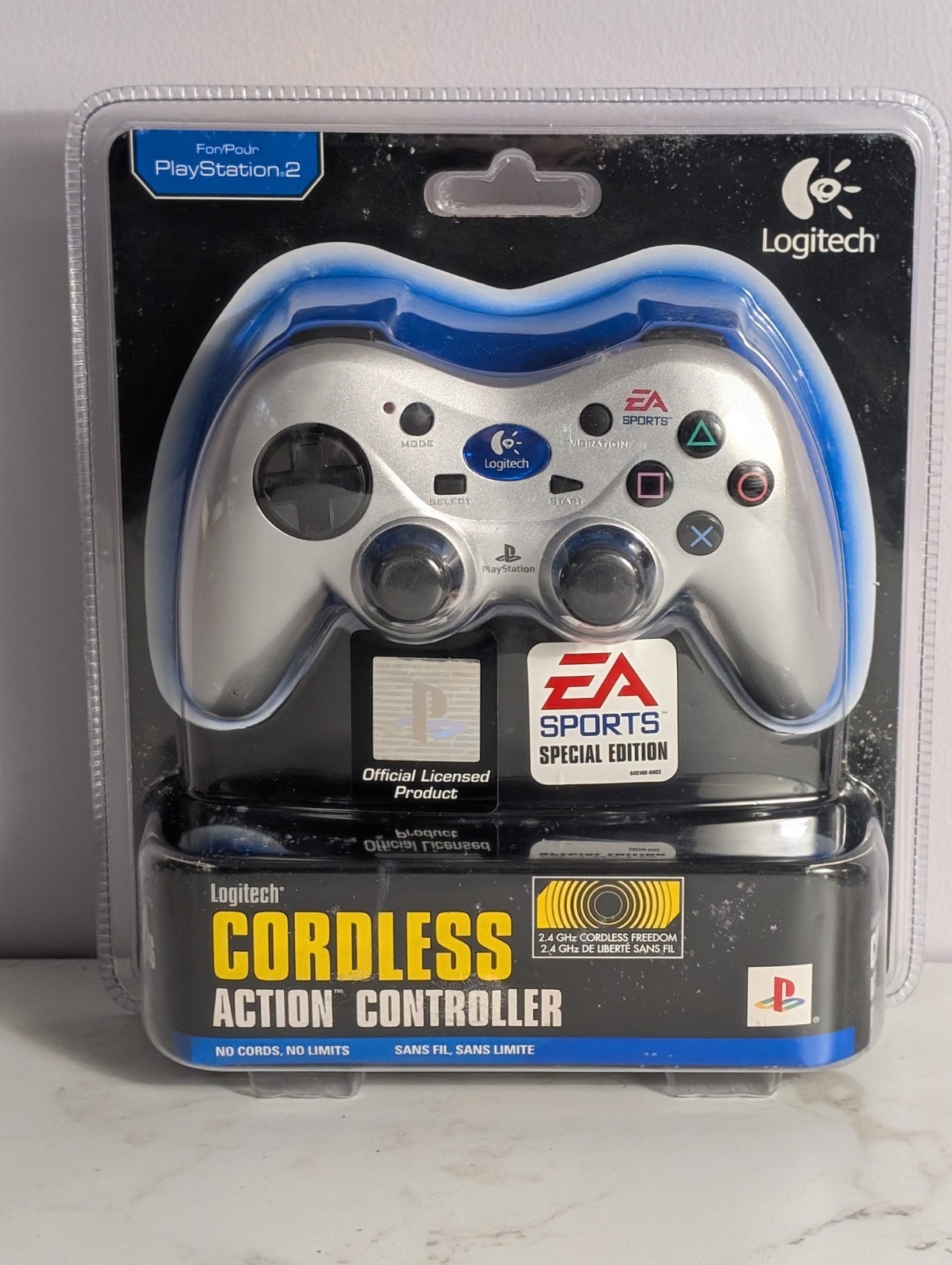 Logitech Silver EA Sports Special Ed Cordless Action Controller PS2 Wireless NEW