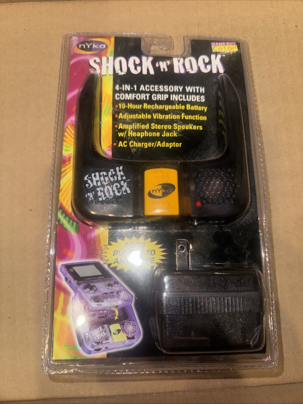 NYKO – Shock N Rock For Nintendo Game Boy Color 4-in-1 Accessory – Brand New!