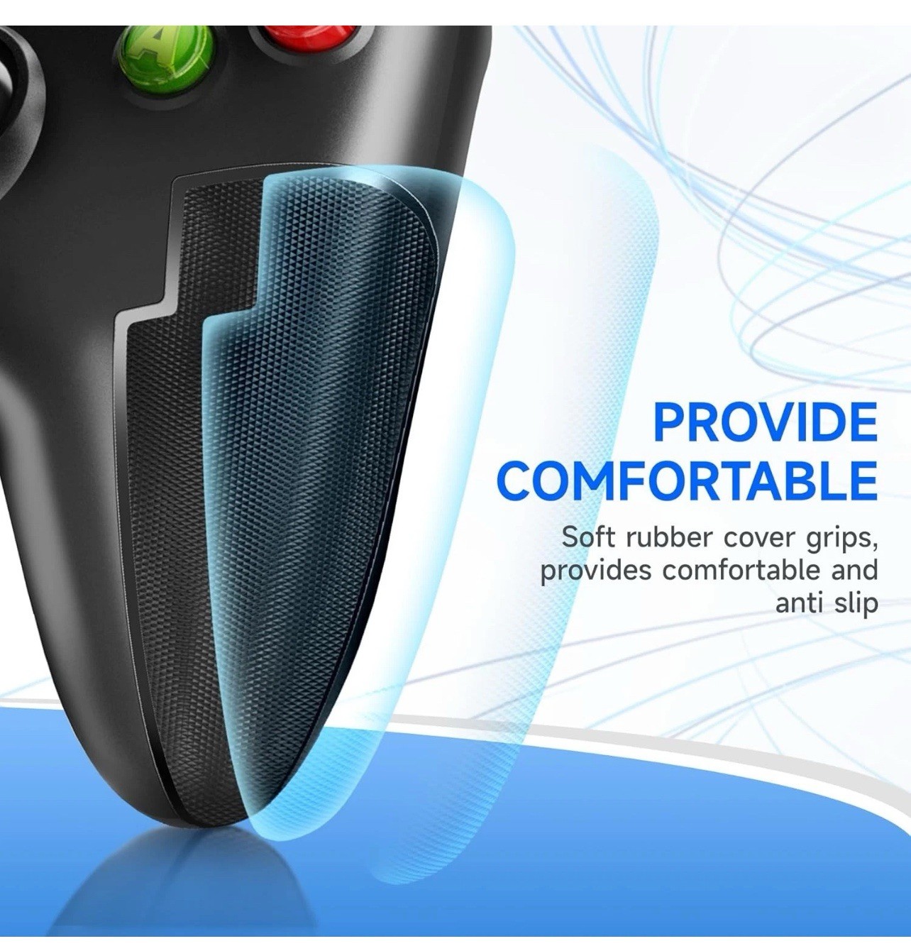 EasySMX Wired Gaming Controller,PC Game Controller Joystick with black
