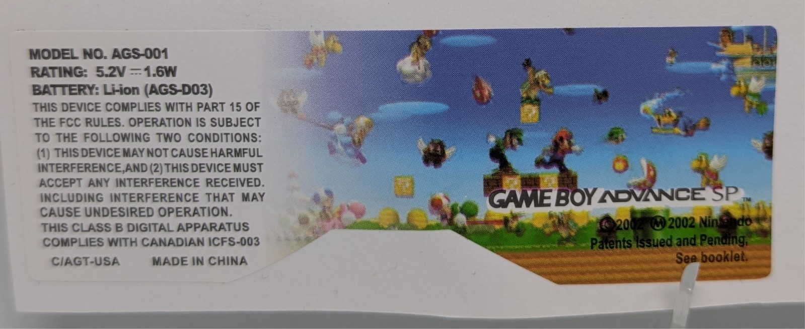 Gameboy Advance GBA SP Holographic Replacement Sticker | PICK THE ONE YOU WANT