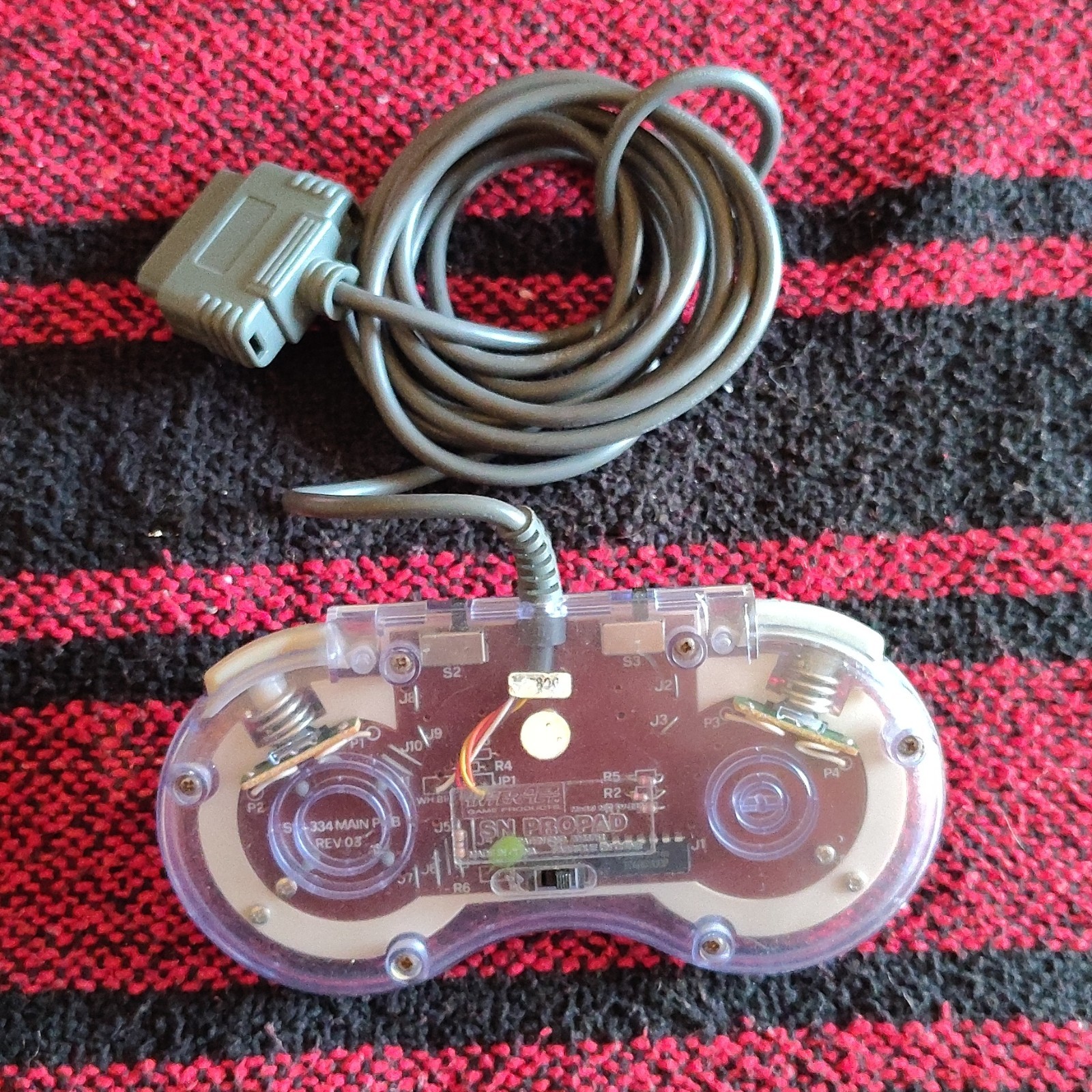 SN ProPad Wired Controller for Nintendo SNES Clear Gray Auto Fire SV-334