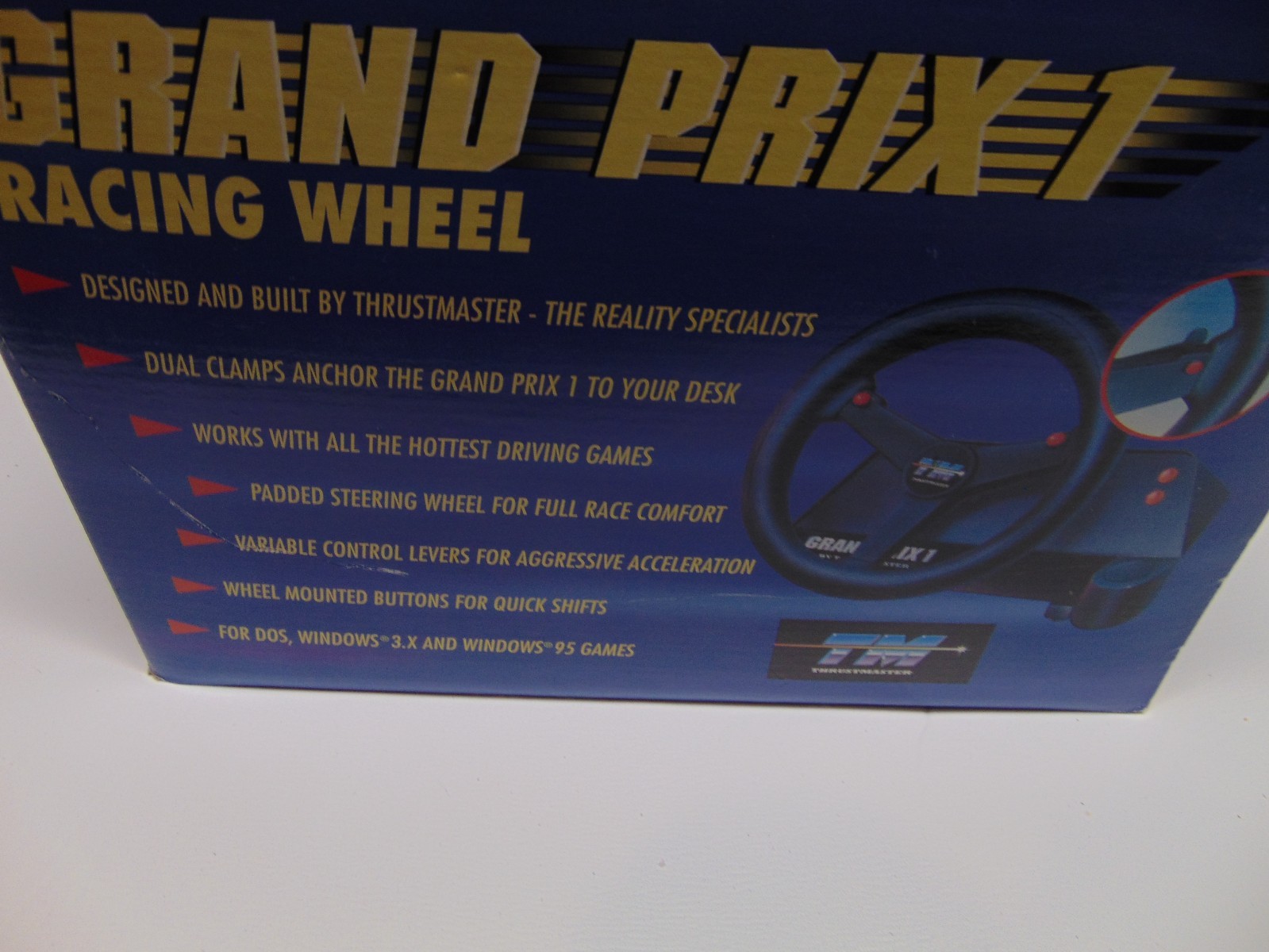 1996 THRUSTMASTER GRAND PRIX 1 RACING WHEEL DOS WINDOWS 3.X WIN 95 AMA GP1