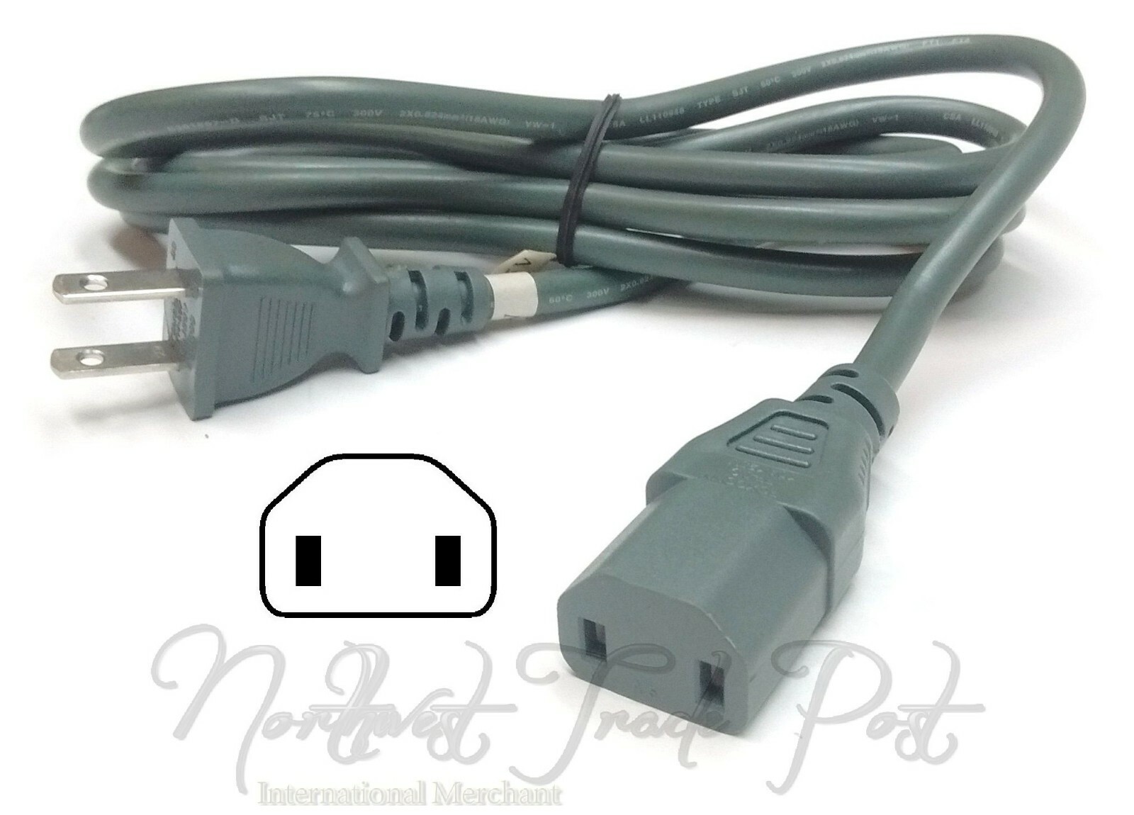 6ft 2-Prong AC Power Supply Power Cord For Sony PS4 PlayStation 4 Pro Xbox One +