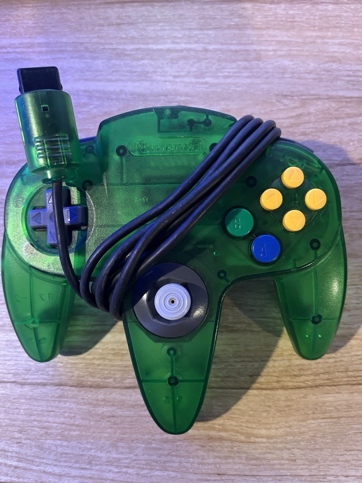 Nintendo N64 Jungle Green Funtastic Controller Original Bad Stick Tested Works