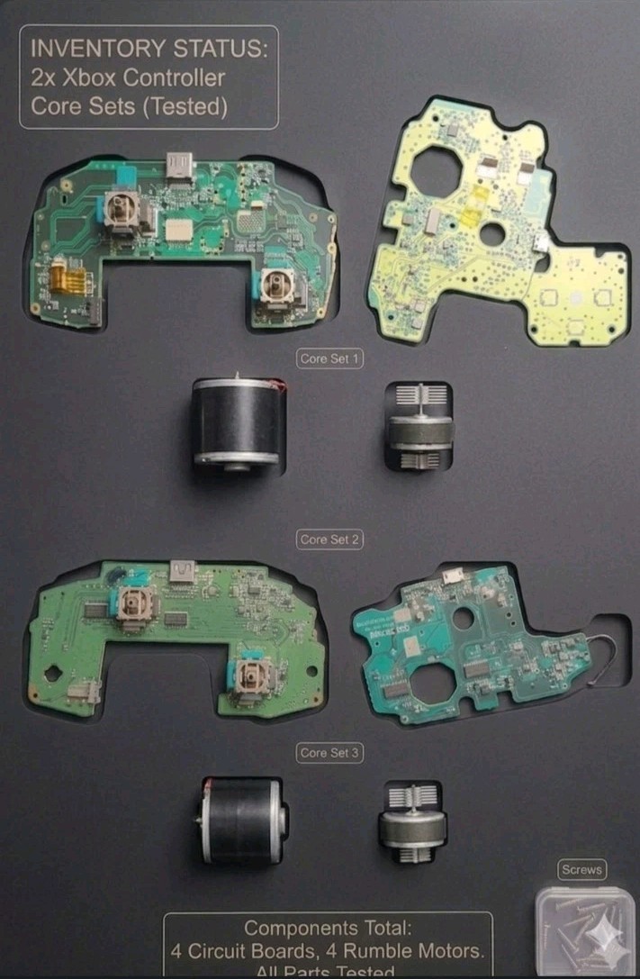 2x Xbox One Controllers “Core Sets” (Tested/Working Boards) – Stick Drift