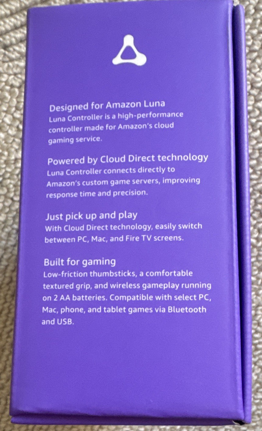 Brand New Amazon Luna Wireless Bluetooth/WiFi Controller For Gaming – Black