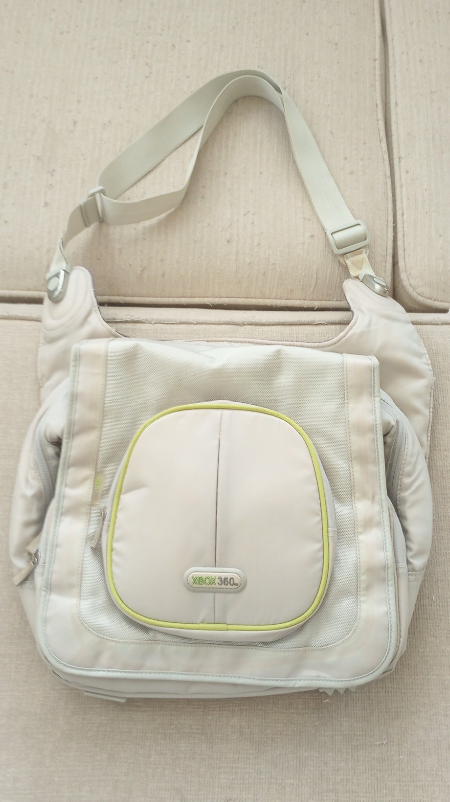 Padded Xbox 360 Travel Bag White Messenger Shoulder Tote Bag