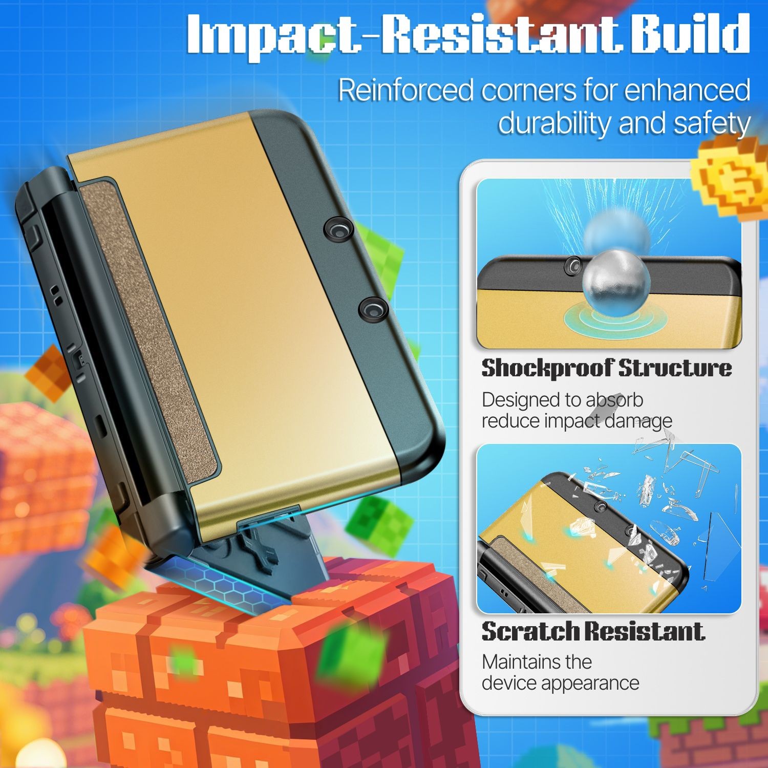 Aluminium Protective Hard Shell Skin Case Cover for New Nintendo 3DS LL XL 2015