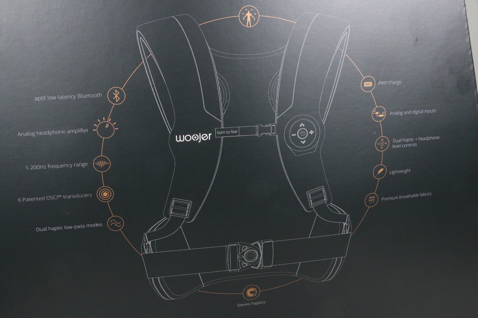 Woojer Vest Edge Haptic Vest Bundle (2) VR Gaming Music Immersive Bass