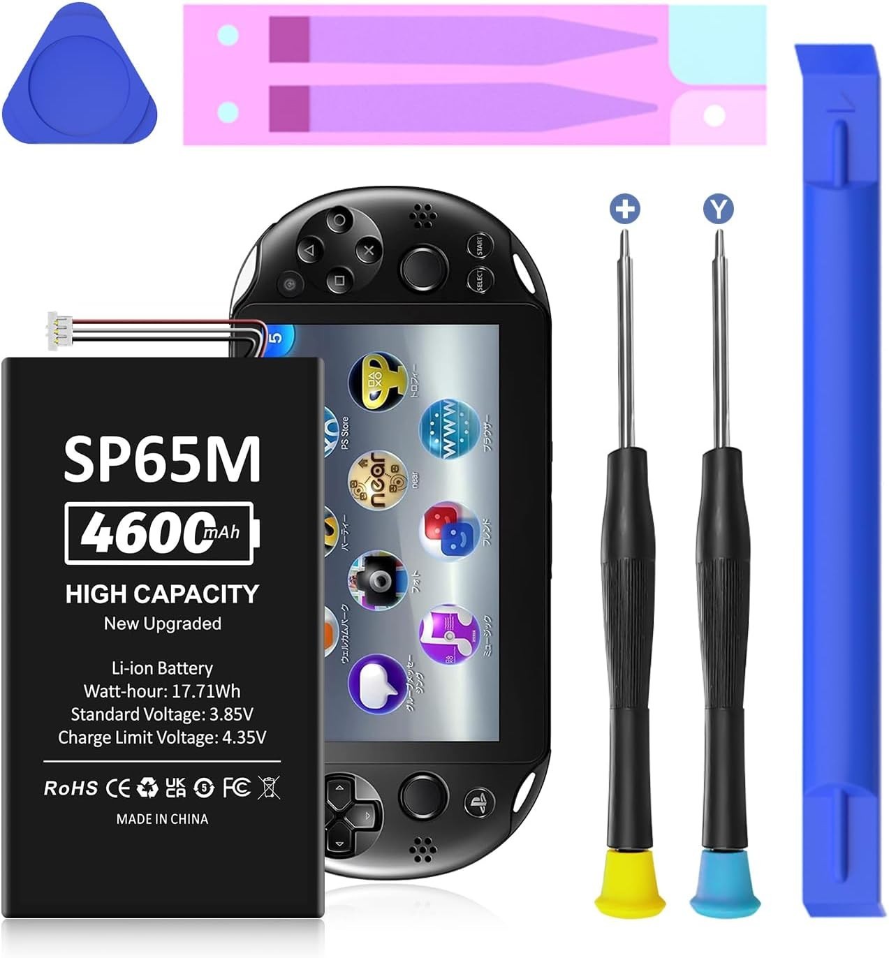 SHENMZ PS Vita 1000 Battery [2025 Version] – 4600mAh 0 Cycle Replacement for Son