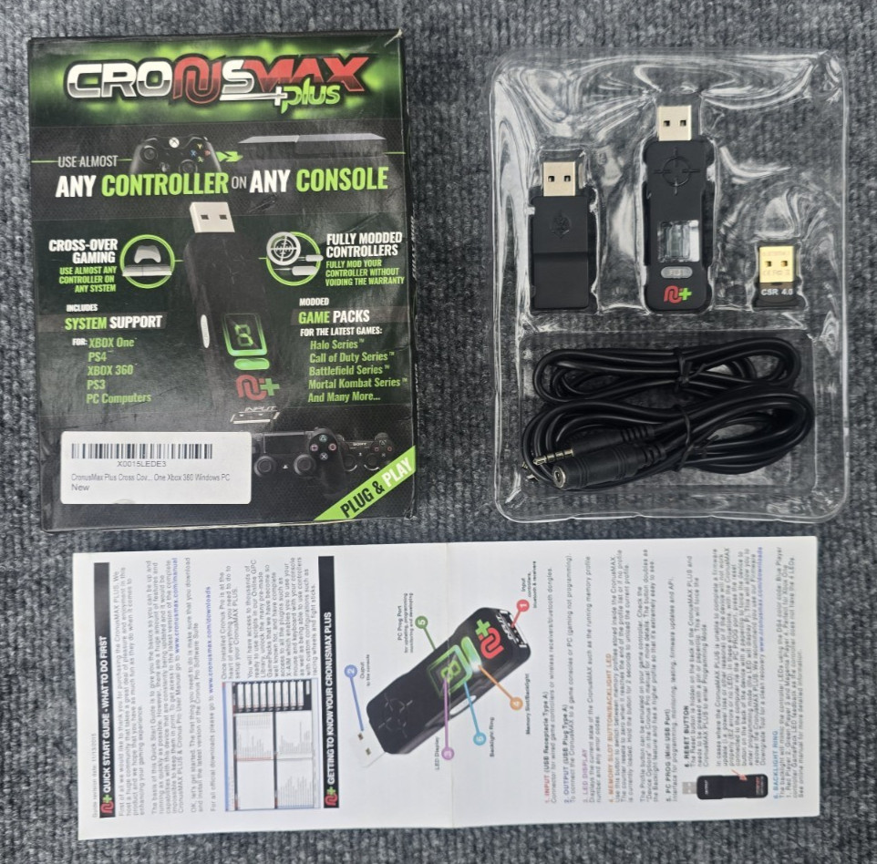 CronusMax Plus Cross Cover Gaming Adapter – PS4 PS3 Xbox One Xbox 360 Windows