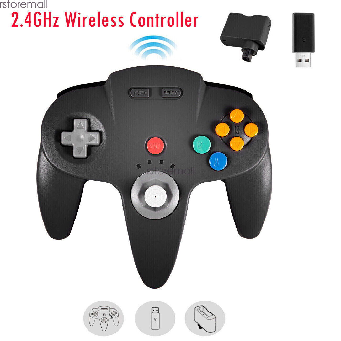 Wireless Controller for Nintendo 64 N64 Console /PC Windows Switch w/ Rumble Pak
