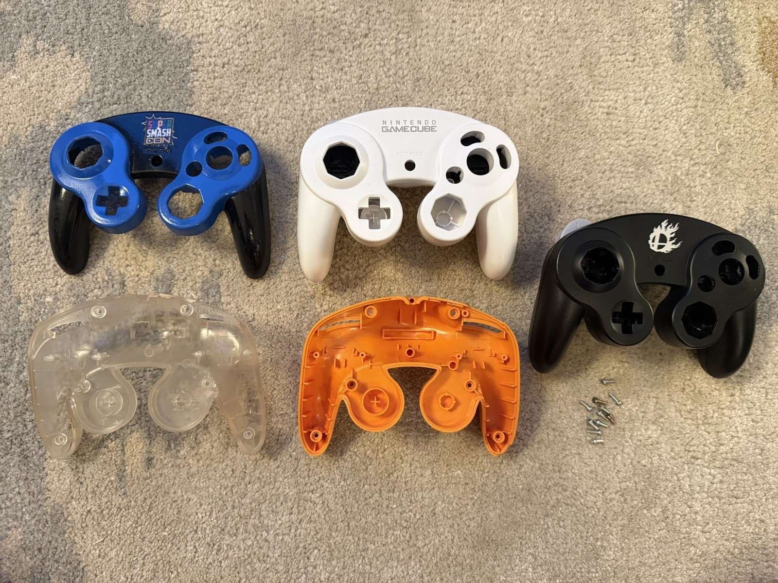 Official OEM Nintendo GameCube Controller Shell Lot (White, Black, Clear, +More)