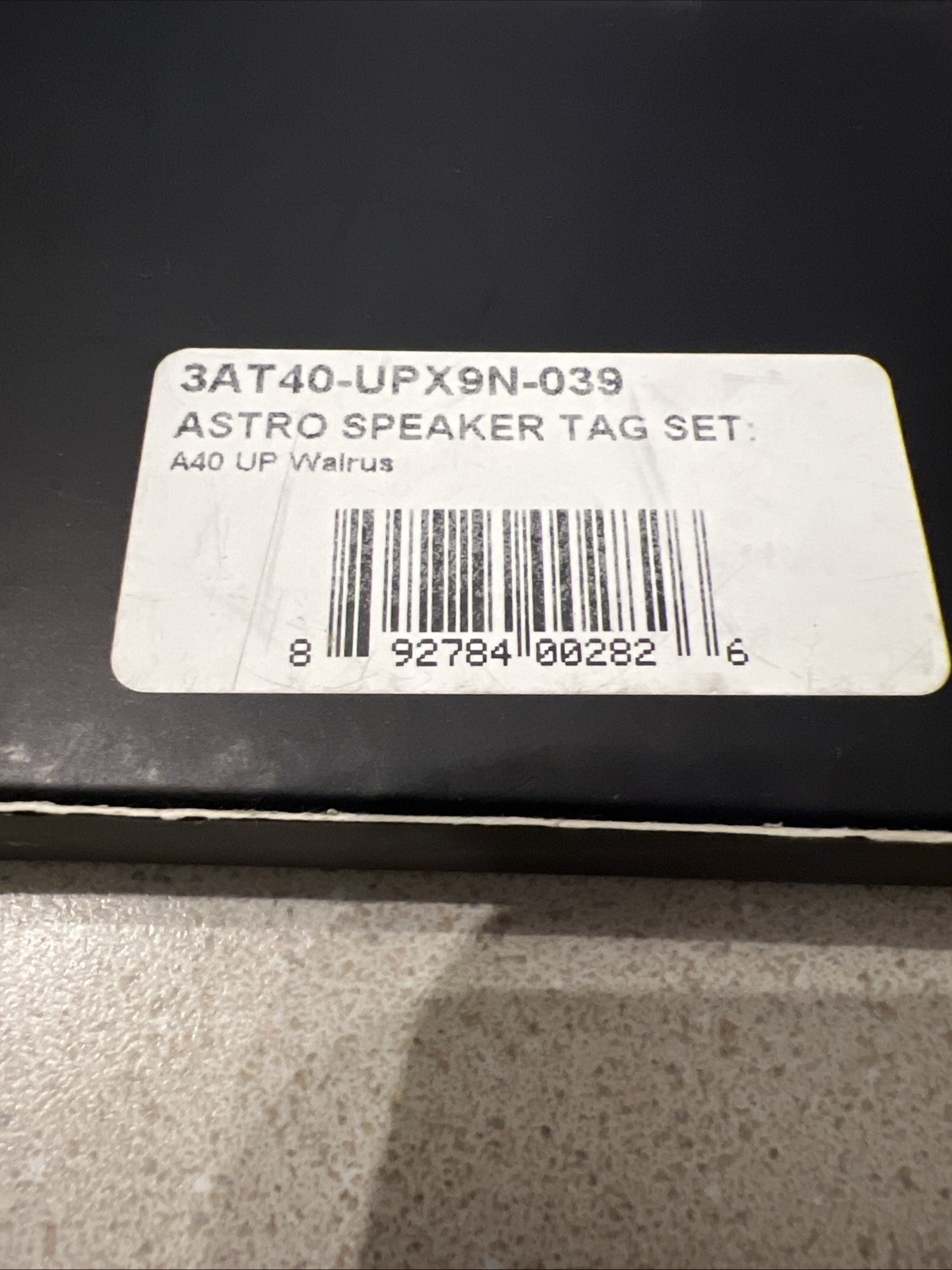 2009 Astro Upper Playground A40 Walrus Speaker Tag Set Original Box (RARE)