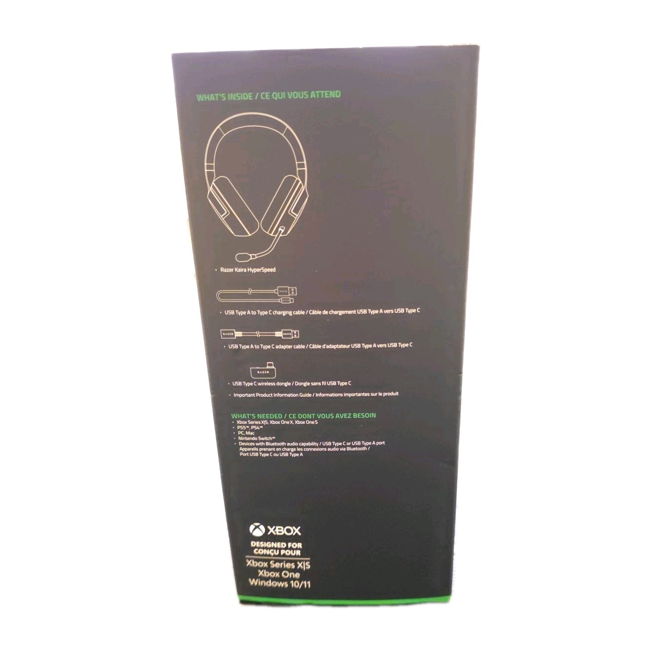 Razer Kaira HyperSpeed Wireless Headset Xbox/PC USB-C Dongle Bluetooth Open Box
