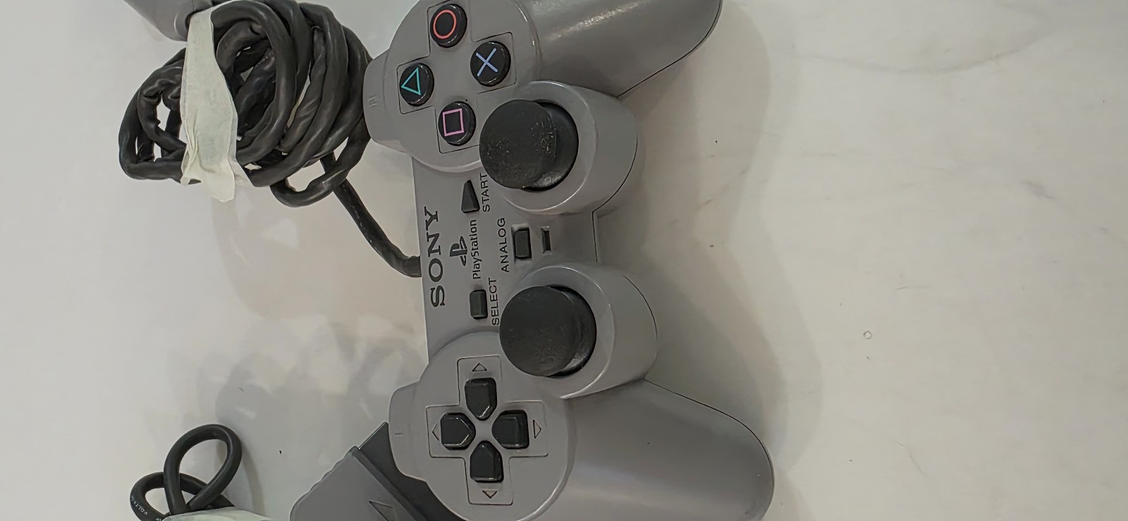 2 pcs Sony PlayStation 2 Dual Shock 2 Satin Silver Analog Controller OEM