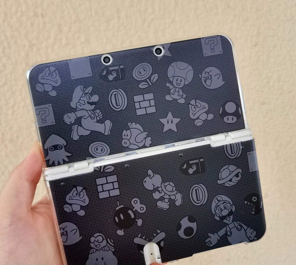 Nintendo New 3DS XL/LL Console Custom Super Mario Retro Pattern Protective Case~
