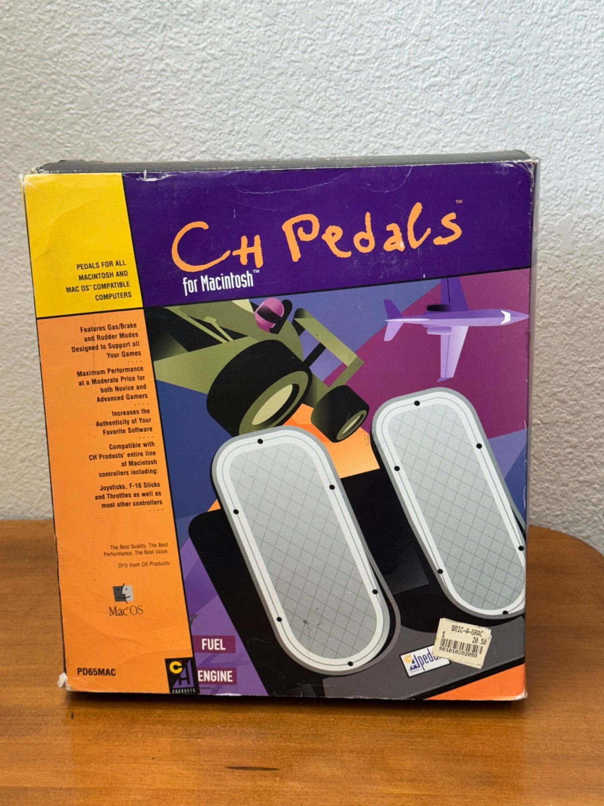 CH Pedals PC Rudder Control Flight Driving Simulator PD65MAC Macintosh Mac OS