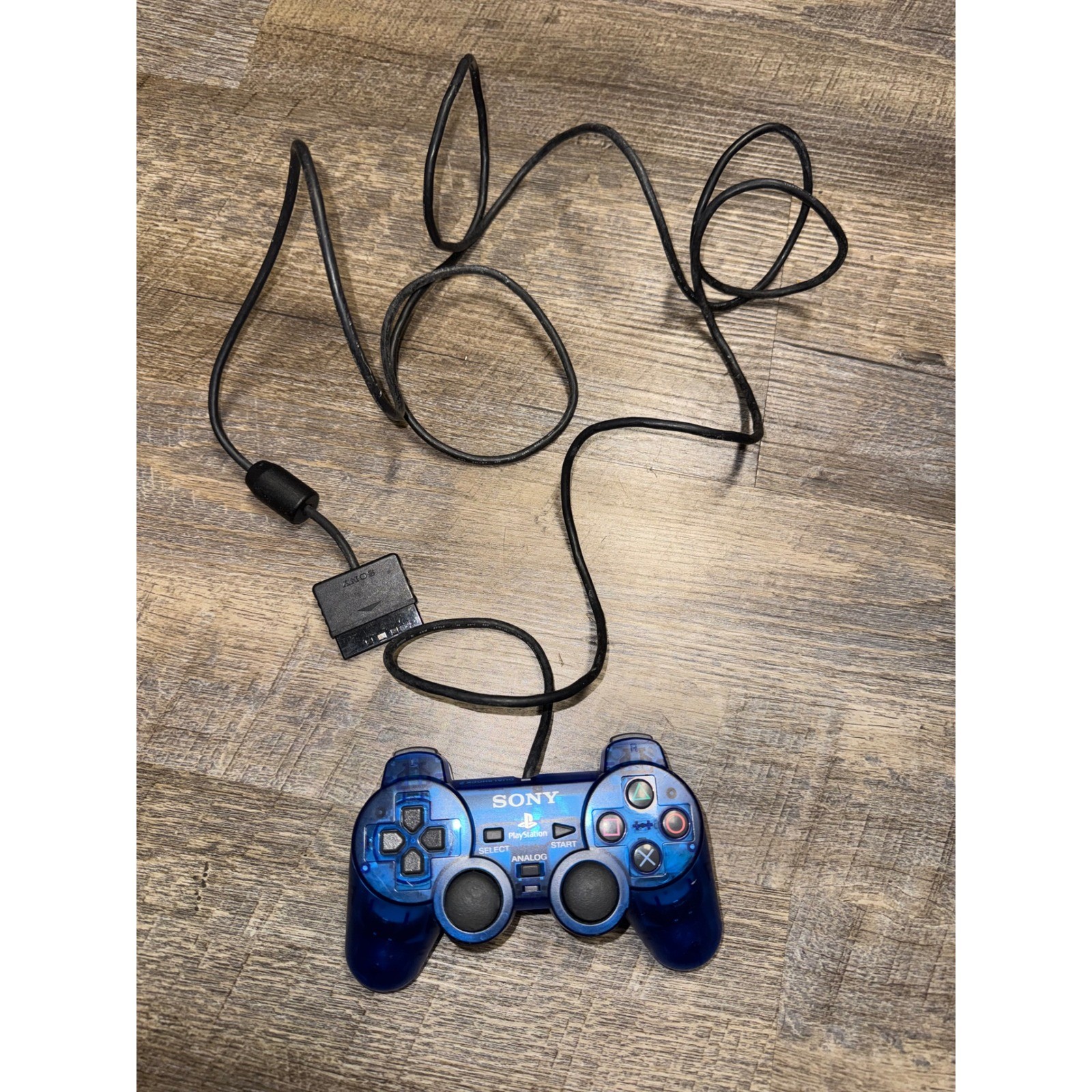OEM Sony PlayStation 2 DualShock 2 Ocean Blue Transparent Controller SCPH-10010