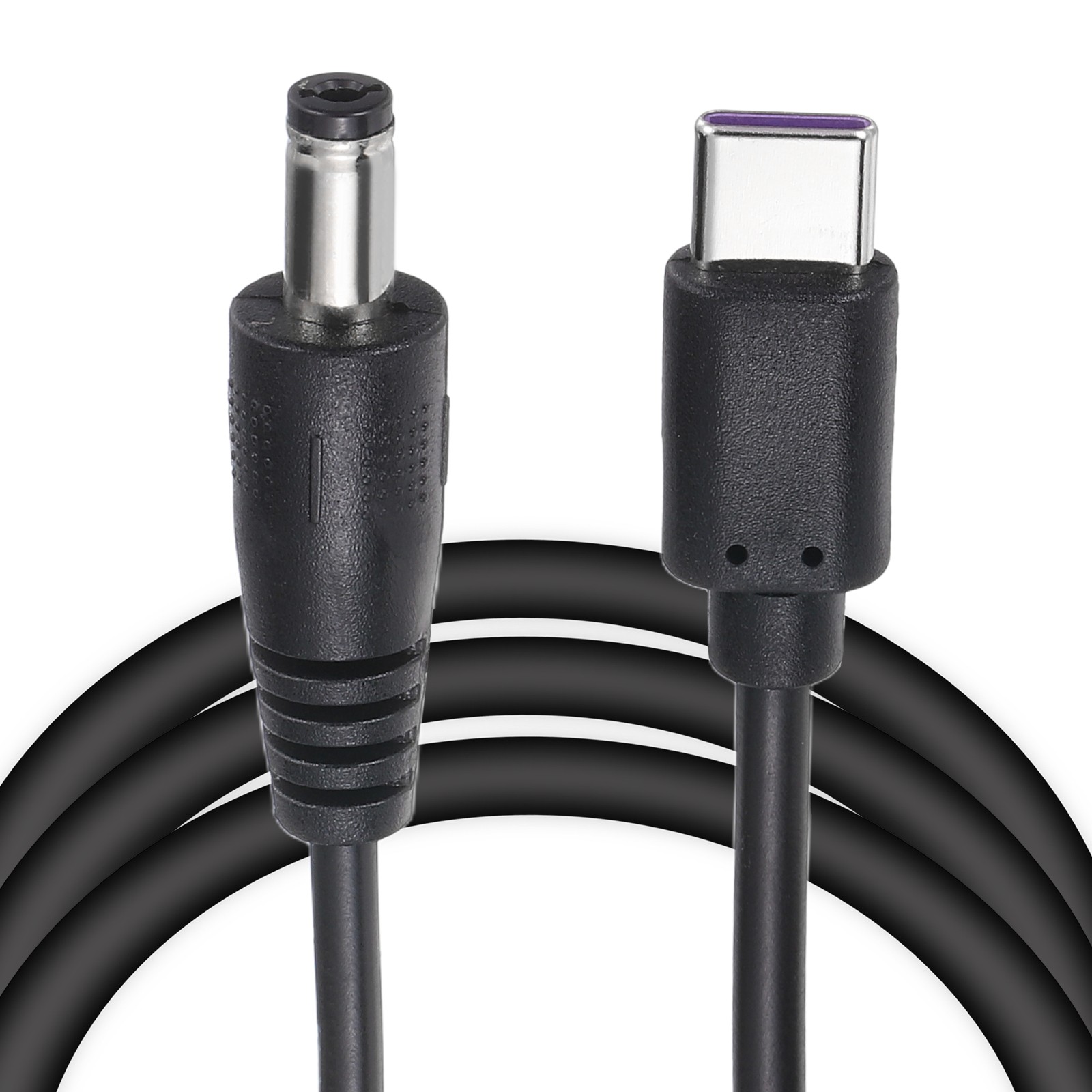 6.6FT USB C to DC PD Power Fast Charging Cable, 5.5×2.1mm 36W/12V(Black)