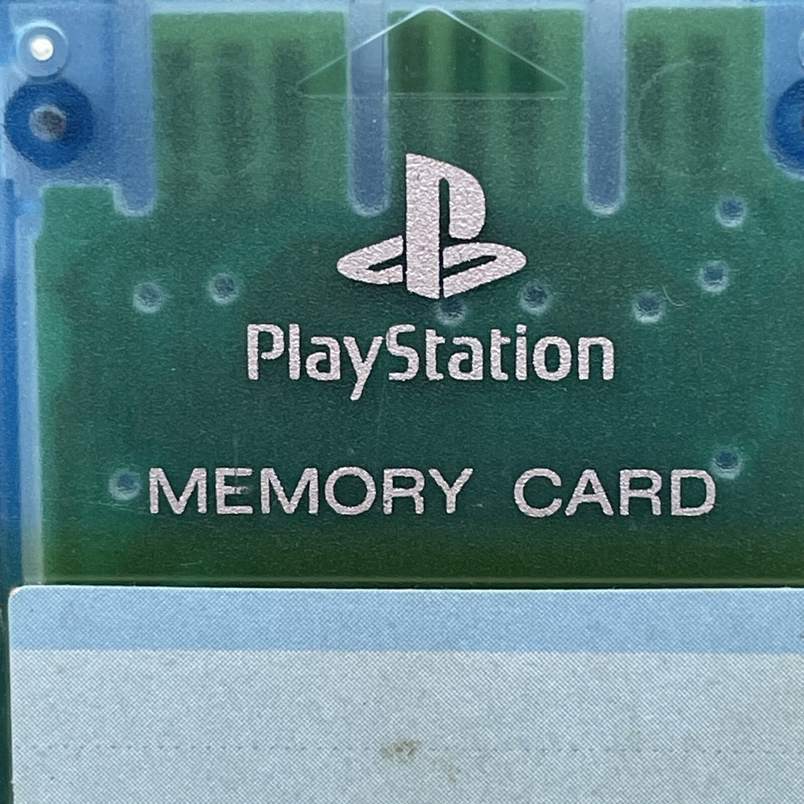 Official Sony PlayStation 1 PS1 PSOne Authentic Memory Card OEM SCPH-1020 Blue