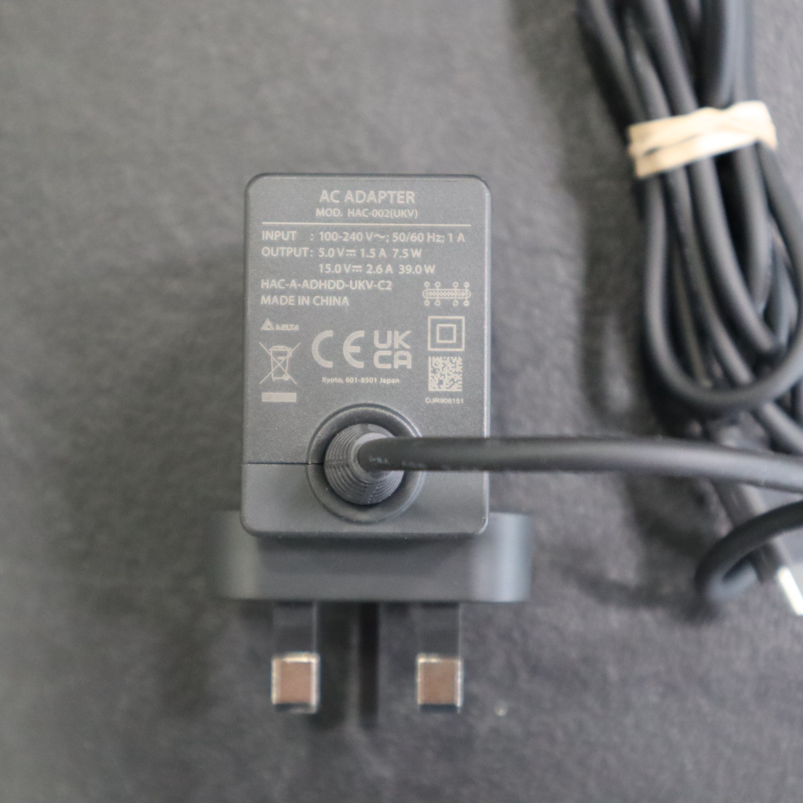 Original OEM Nintendo HAC-002 (UKV) AC Power Adapter Charger For Nintendo Switch