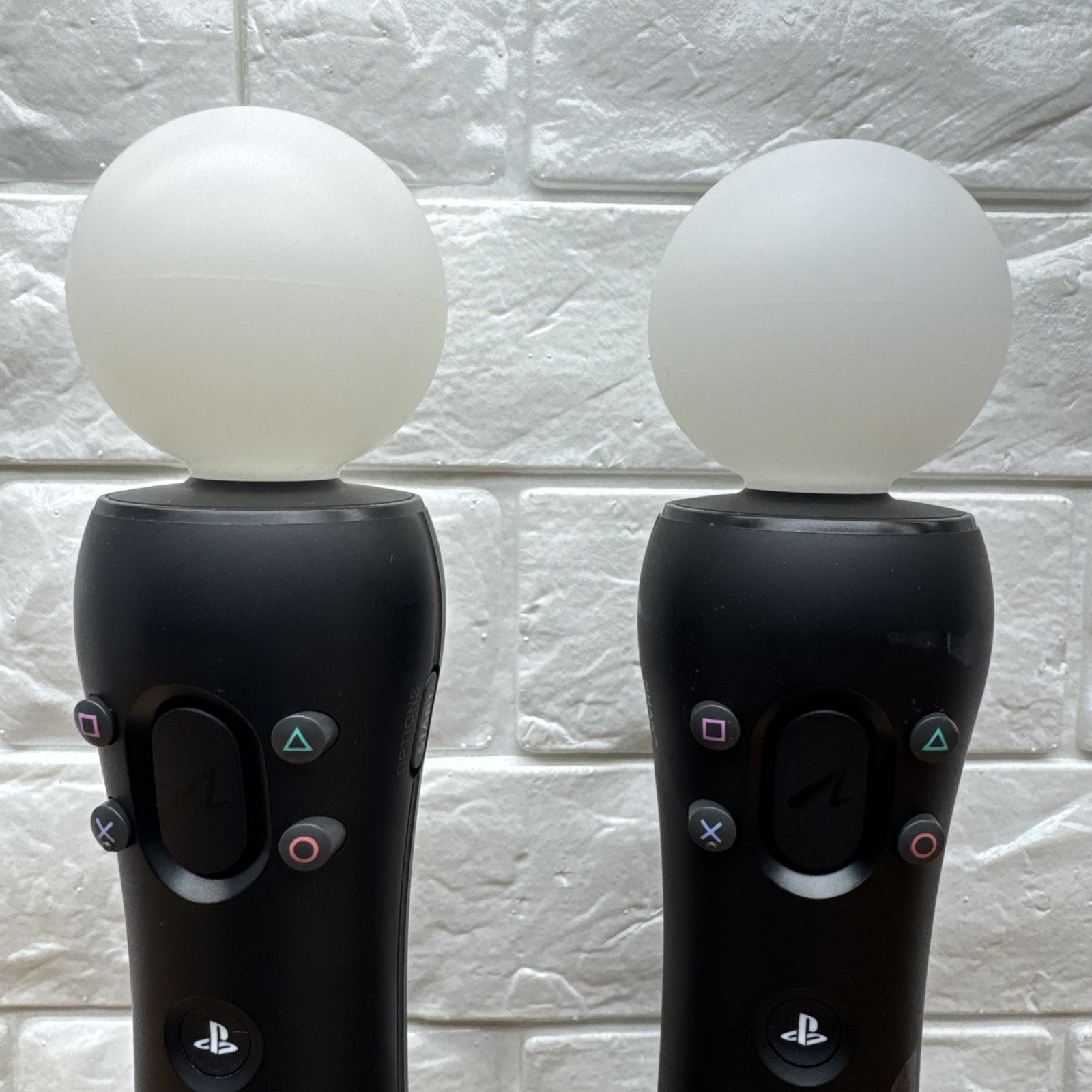 Sony PlayStation Move Motion Controller Black CECH-ZCM1U PS3 PS4 Set of 2 Tested