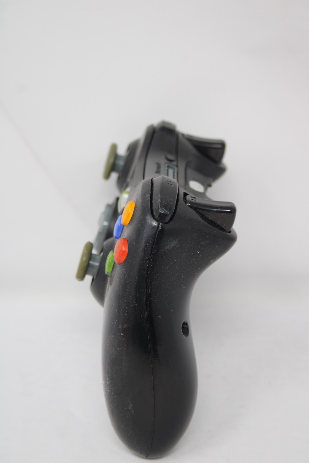 Microsoft Xbox 360 Wireless Controller Black Green Thumb Sticks