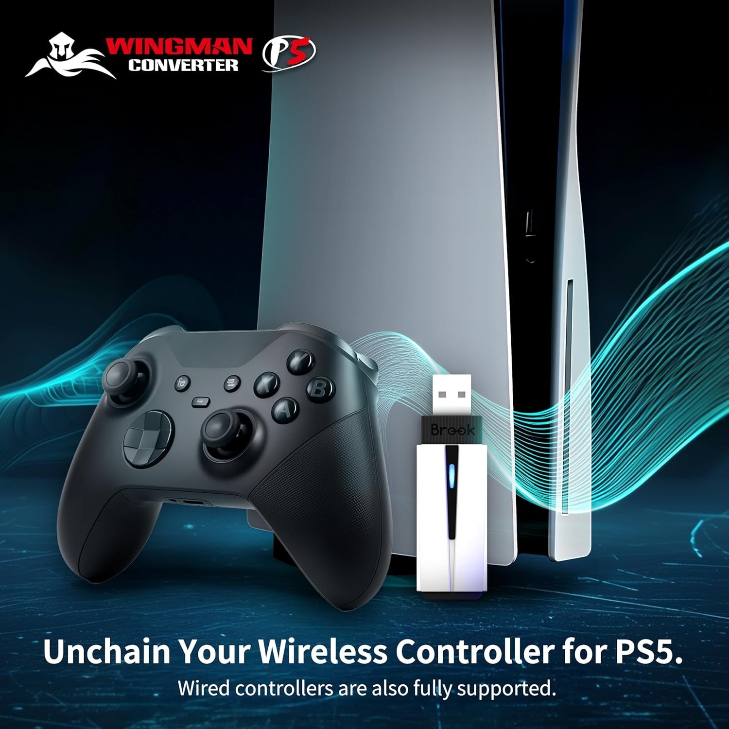 Brook Wingman P5 – P5 P4 PC Controller Converter with Wireless & Wired Ver.2026