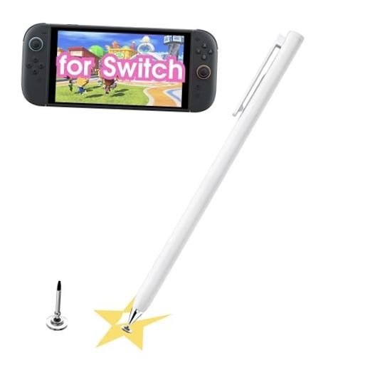 Stylus Pen for Nintendo Switch 2 / Switch OLED/Switch – 5mm Fine Disc White