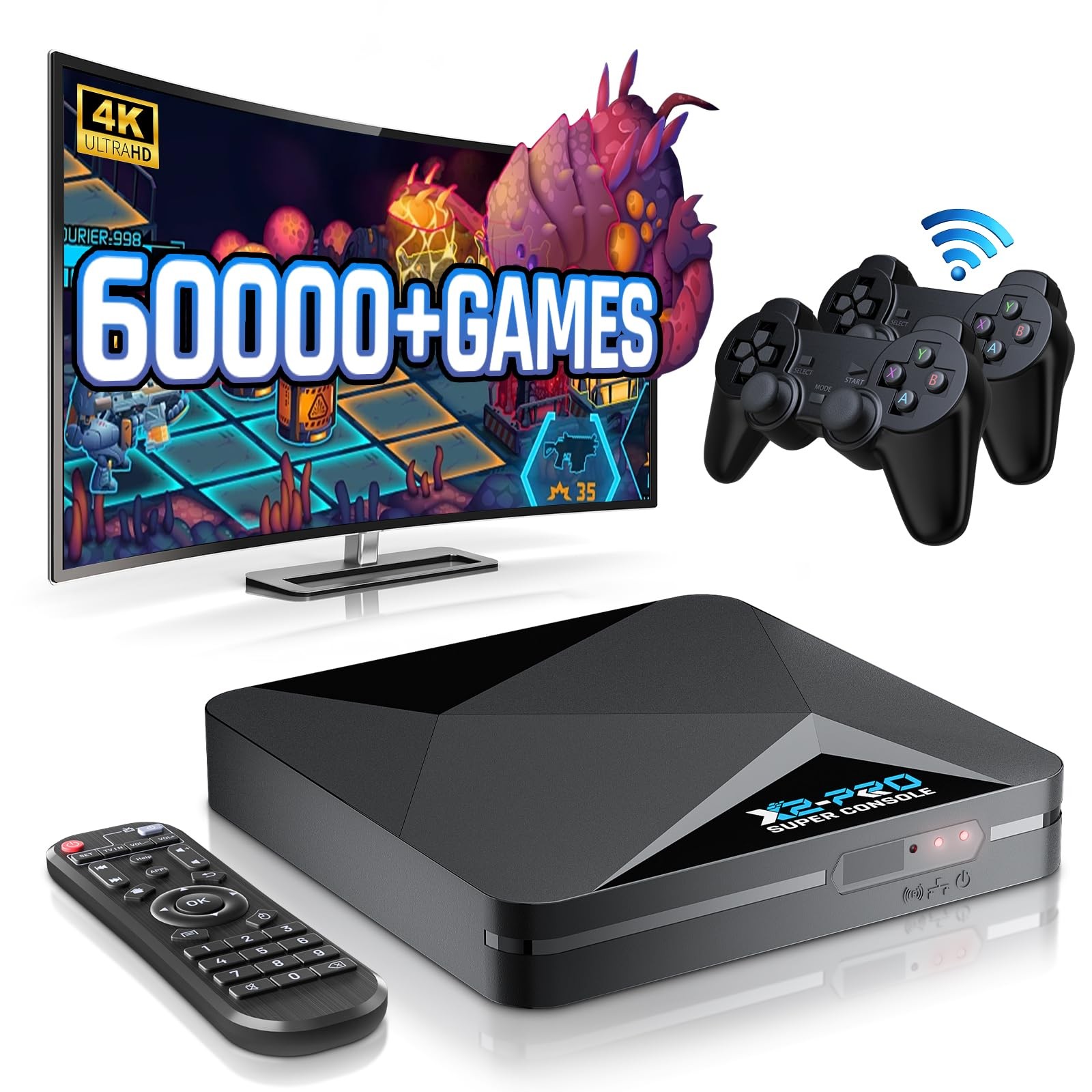 Kinhank 2025 Super Console X2 Pro Pre-installed 65,000+ Classic Games,Retro Game