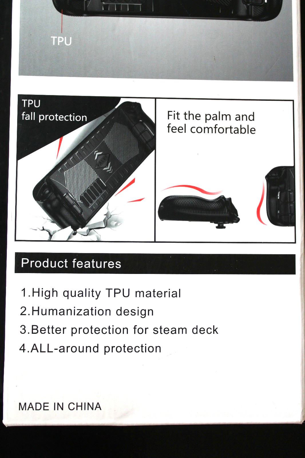 For Steam Deck TPU Protective Case Blue Shockproof Shell Non-Slip Anti-Scratch