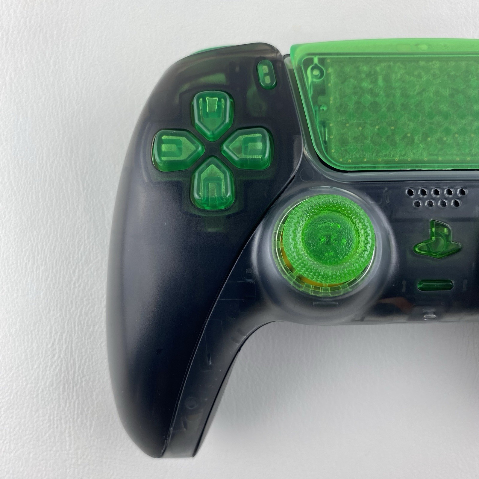 Sony PS5 DualSense Wireless Controller Custom Smoke Black Green w Hall Effect
