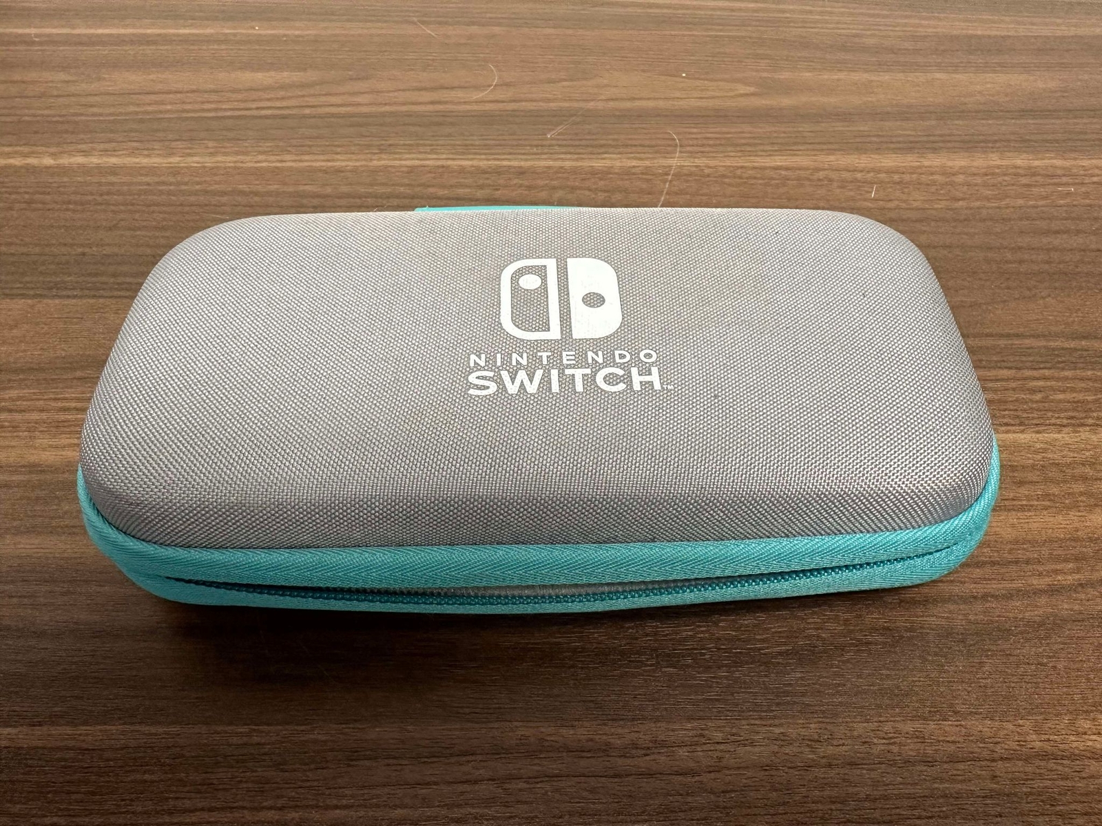 Rigid Nylon Gray And Blue Carrying Case For Switch Lite Very Good 7E