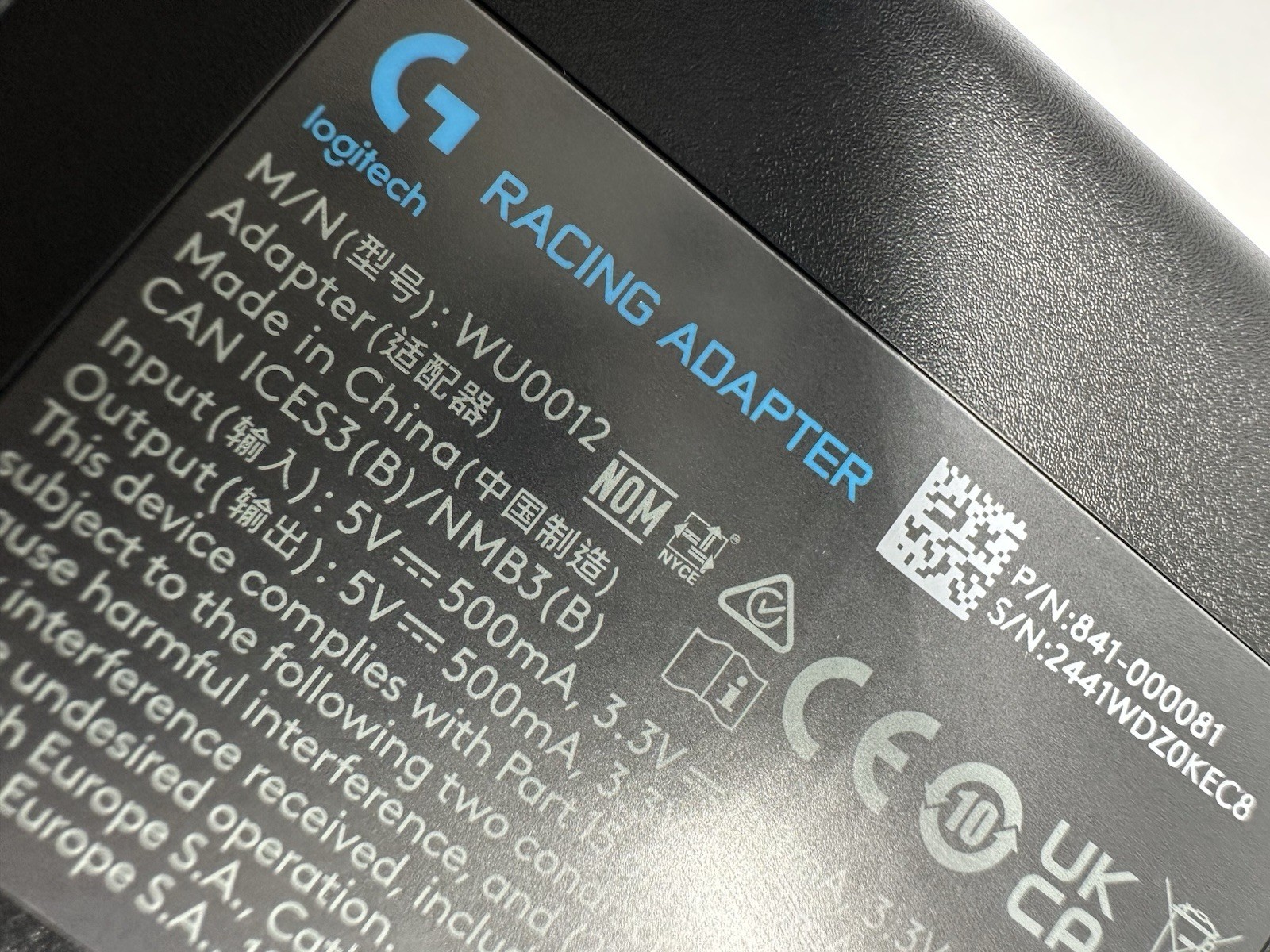 Logitech G Racing Adapter 943-000435 For Xbox Series X|S Xbox One PS5 PS4 PC
