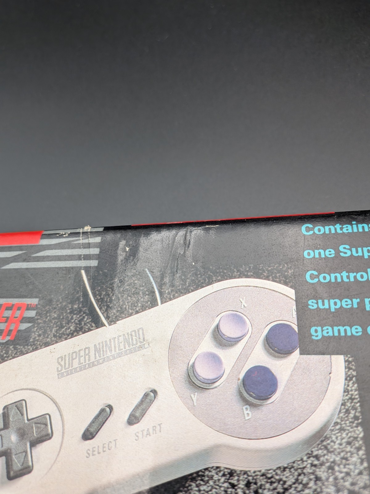 Super Nintendo SNS-005 SNES Controller In Original Box w/sealed Manual/poster
