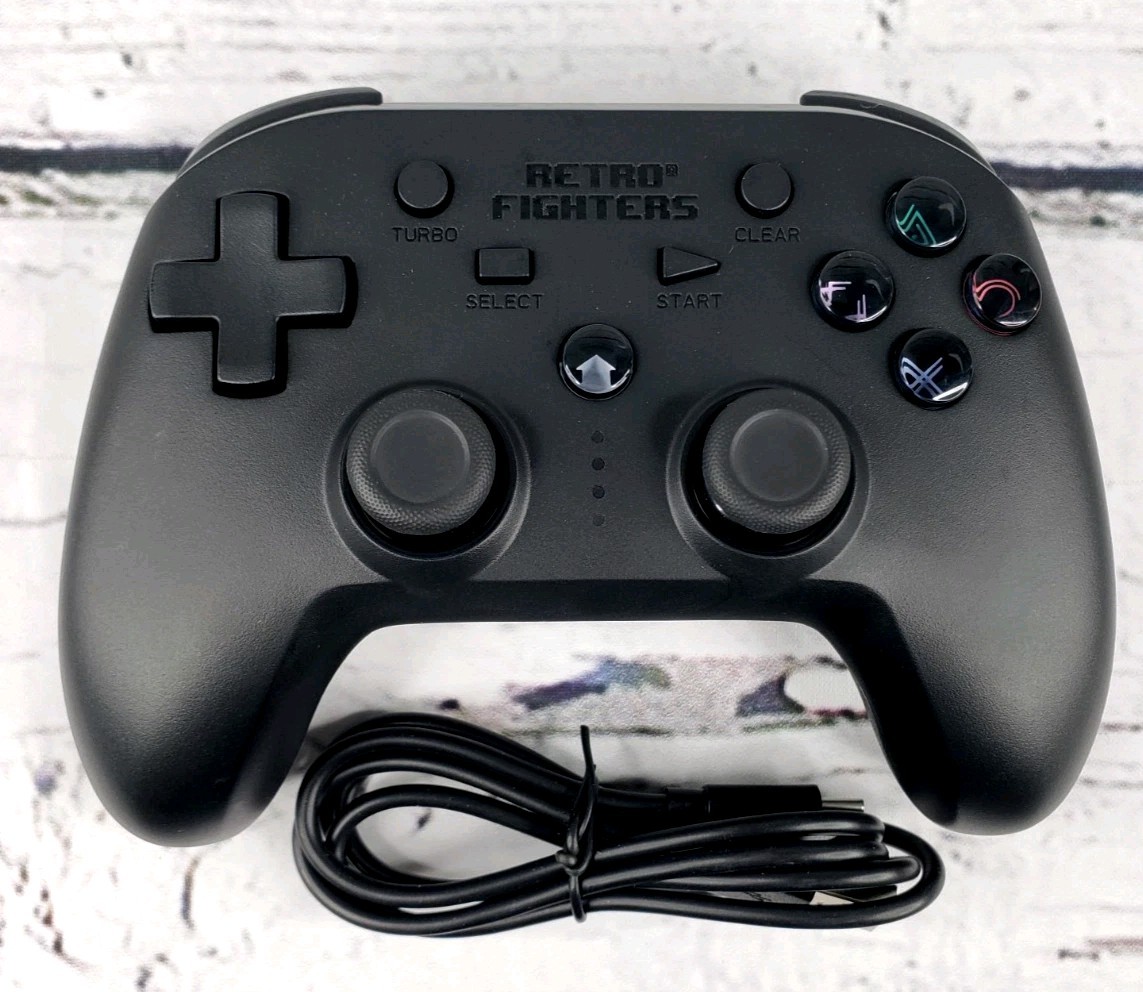 Retro Fighters Defender Wireless Gamepad Controller for PS3, PS4, PC – Black