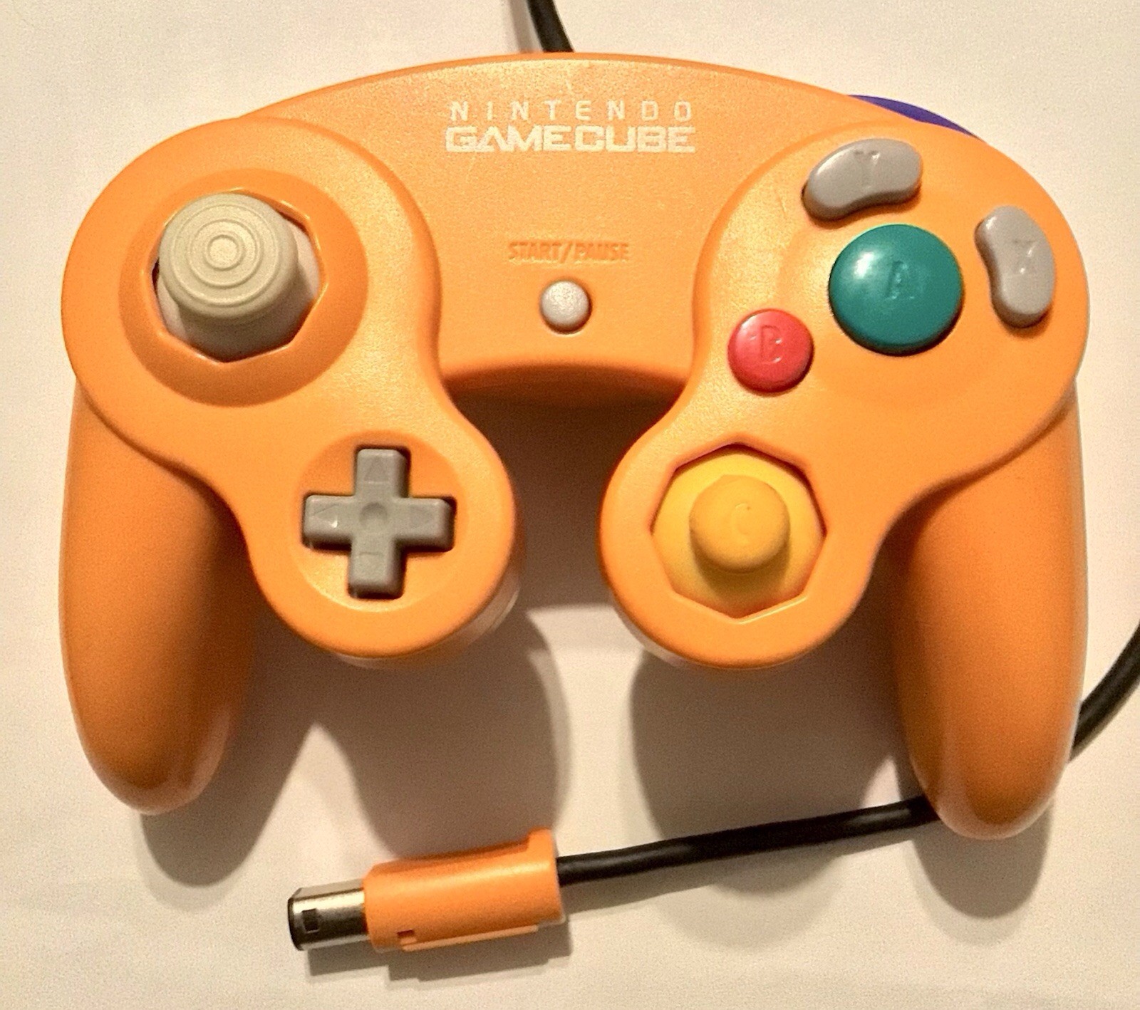 Nintendo GameCube OEM Spice Orange Controller DOL-003 Cleaned Tested 7/10 Stick