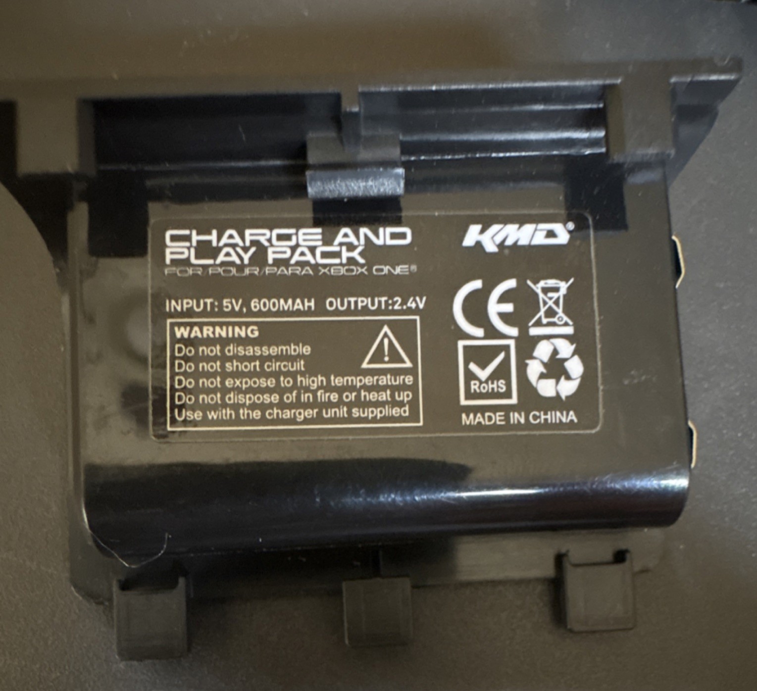 KMD Charge and Play Pack for Xbox One Controller – opened box but never used